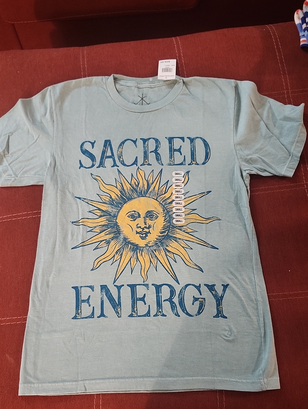 Sacred Energy Graphic T-Shirt - Green with Yellow Sun
